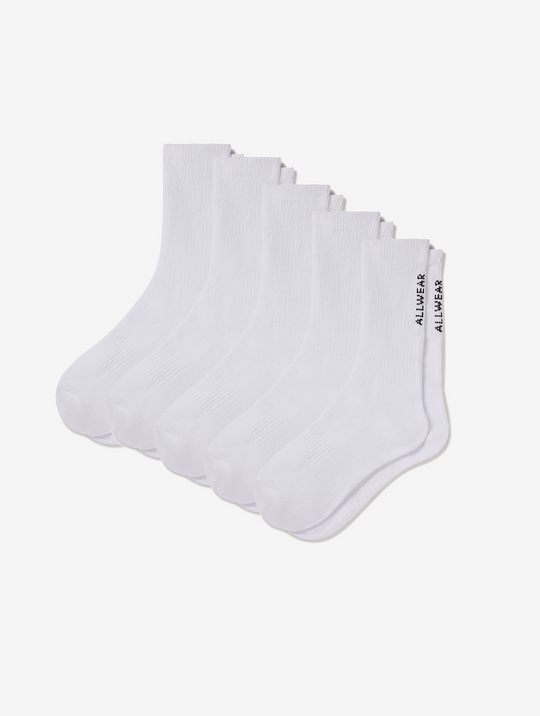 Allwear Organic Crew Socks 5 Pack Bundle