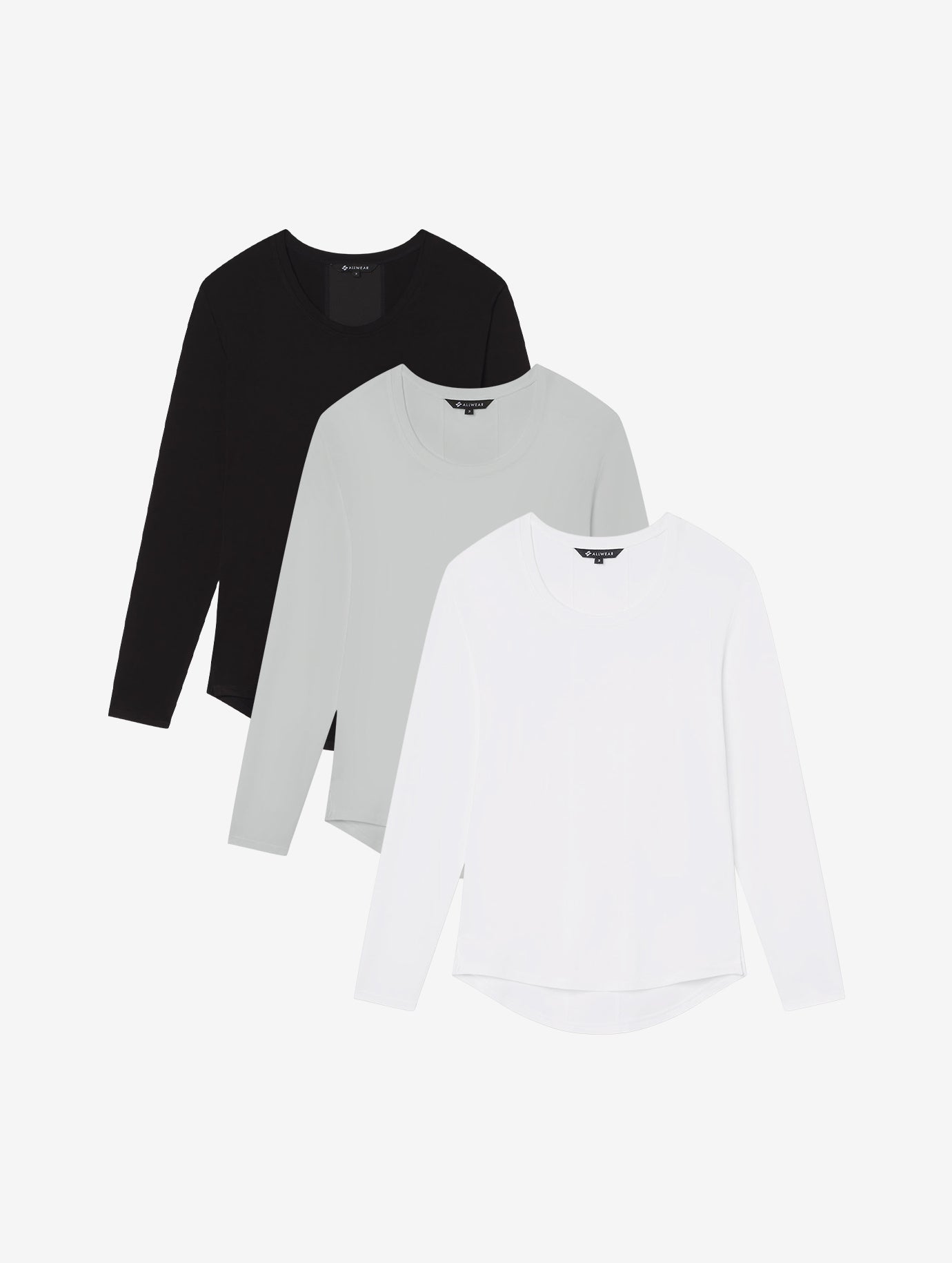 Allwear Tencel™ Lightweight Long Sleeve Tee 3 Pack Bundle