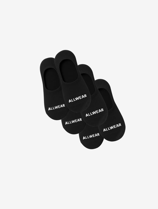 Allwear Organic No Show Socks 3 Pack Bundle